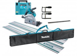 Makita SP001GZ03 40V Max Brushless 165mm Plunge Saw XGT Bare Unit with MakPac Case with 2 x 1.5m Rails & Connector Bar,  £519.00